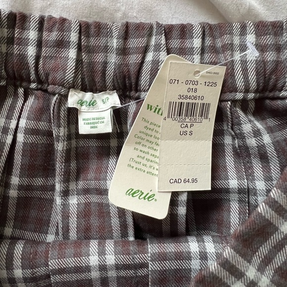 Aerie pleated plaid mini skirt, Size Small - Picture 6 of 7